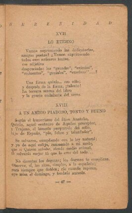 XVII - Lo eterno