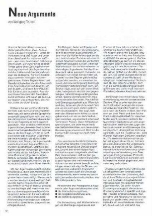 Neue Argumente