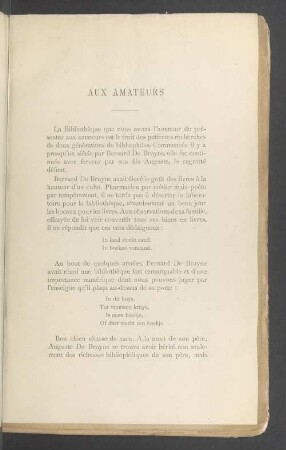 Aux amateurs
