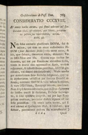 763-768, Consideratio CCCXVIII - CCCXX
