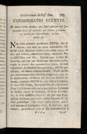 763-768, Consideratio CCCXVIII - CCCXX