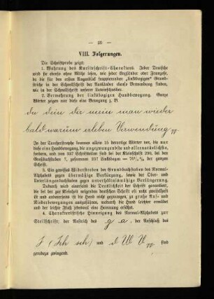 VIII. Folgerungen
