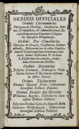 Ordinis Officiales