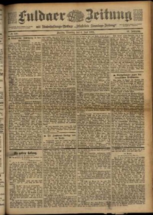 Ausgabe vom Dienstag, den 06. Juni 1899.