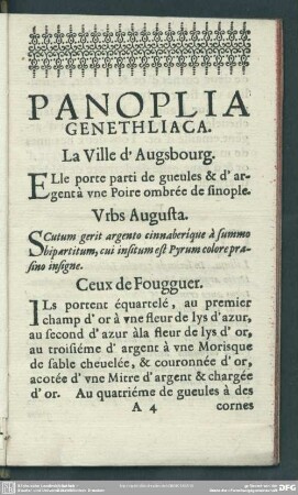 La Ville d´Augsbourg