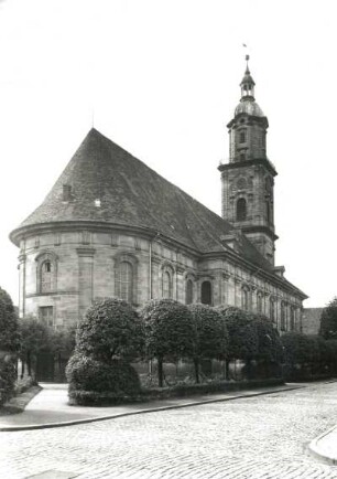 Erlangen, Kirche : Erlangen. Französisch-Reformierte Kirche. Ansicht von Süden
