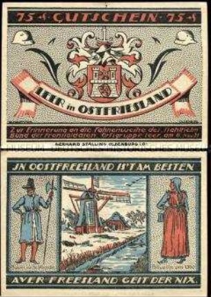 Leer, Notgeldserie, 75 Pfennig