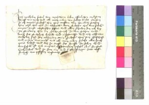 Wilhelm Sützel von Mergentheim: Schadloshaltung; Siegel: Wilhelm Sützel.