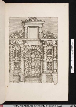 [Portal mit Gittertor. Band II.]
