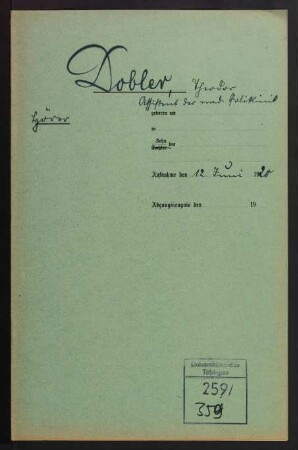 Dobler, Theodor * 7.1.1893