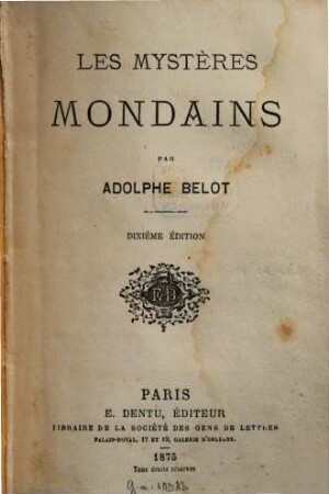 Les mystères mondains