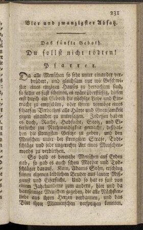 Das fünfte Geboth.