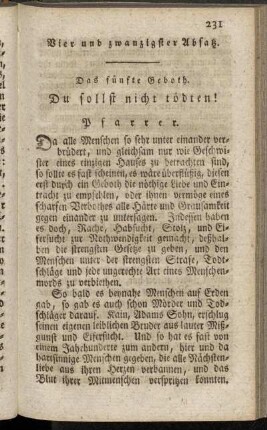 Das fünfte Geboth.