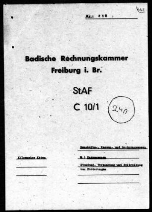 Stundung, Verzinsung und Beitreibung von Forderungen