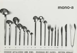 Bestecksatz Serie „mono-a"