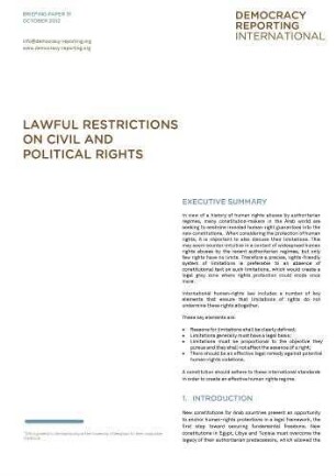 Lawful restrictions on civil and political rights