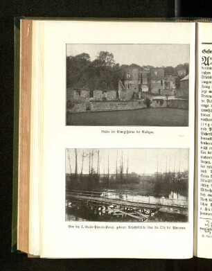 Tafel III. Von der 1. Garde=Pionier=Komp. gebaute Behelfsbrücke über die Oise bei Monceau.