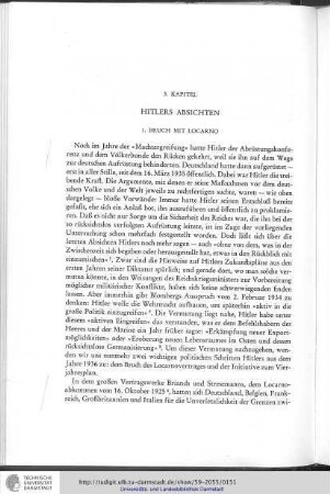 3. Kapitel: Hitlers Absichten
