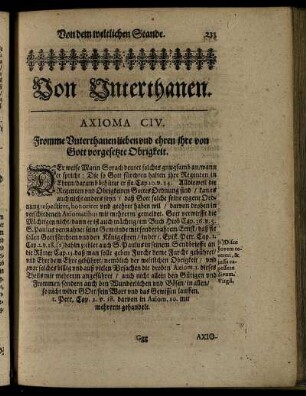 Von Unterthanen.
