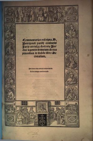 Commentaria et rescripta in titulum de exceptionibus in secundo libro Decretalium