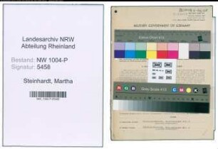 Entnazifizierung Martha Steinhardt , geb. 27.05.1886 ()