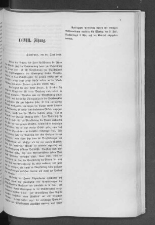 CCVIII. Sitzung.