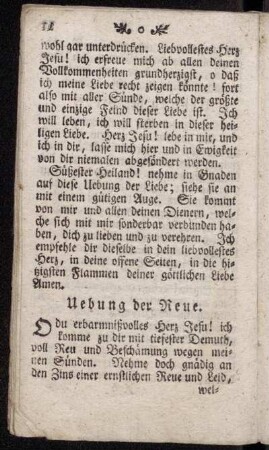 Uebung der Reue