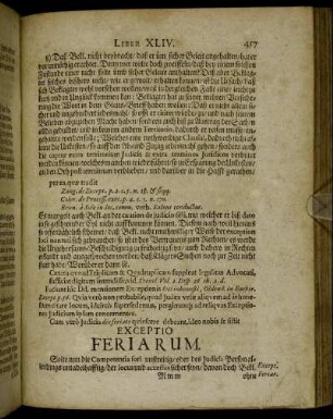 Exceptio Feriarum