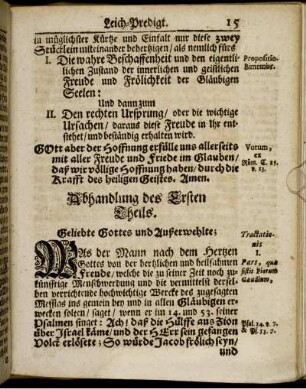 Abhandlung des Ersten Theils.