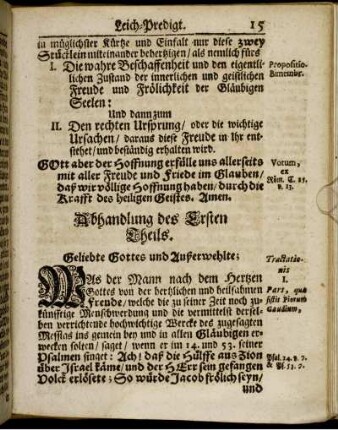 Abhandlung des Ersten Theils.