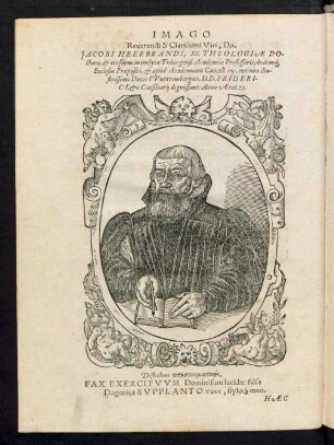 Imago Reverendi & Clarissimi Viri, Dn. Jacobi Heerbrandi ...