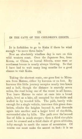 IX. In the cave of the children's ghosts