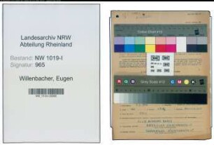 Entnazifizierung Eugen Willenbacher , geb. 07.05.1905 ()