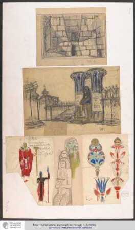 Bühnenbildentwurf und Figurinen: Aida