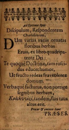 Disp. phys. vigesima quinta et ultima de herbis : habenda ... 1657.