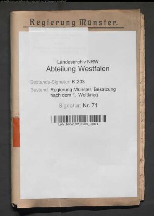 Verhandlungen mit durch die Franzosen ausgewiesenen bzw. geflüchteten Arbeiter, und an diese ausgezahlten Vorschüsse: 15. Februar bis 6. März 1923