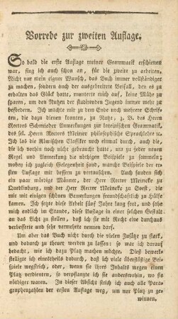Vorrede zur zweiten Auflage