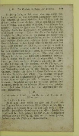 35. Die einzelnen Erdtheile im Bezug auf Thiere und Pflanzen