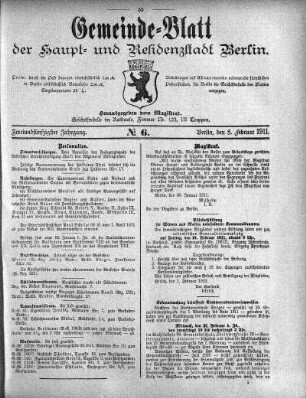 1911,6: No. 6, 5. Februar 1911