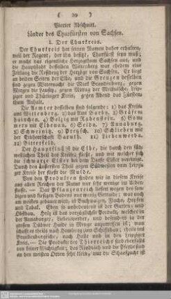 Vierter Abschnitt. Länder des Churfürsten von Sachsen