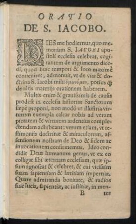 Oratio De S. Iacobo.
