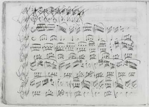 Vivaldi, Antonio: Violinsonate RV 29 : Vivaldi, Antonio: Sonate für Violine solo A-Dur RV 29, gewidmet J. G. Pisendel. 1717?. 2. Notenseite, Seite 10. Autograph; 22,5 x 31,4 cm. Dresden: SLUB Mus.2389-R-10,2