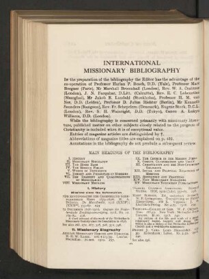 International missionary bibliography