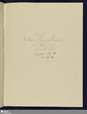Nr. 64-66. Michelet, Karl Ludwig
