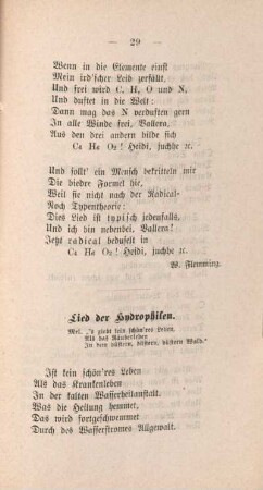 Lied der Hydrophilen.