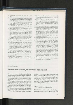 Wie kam es 1970 zum "neuen" Kreis Ostholstein?