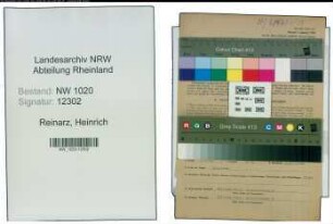 Entnazifizierung Heinrich Reinarz , geb. 07.08.1907 (Gaertner)