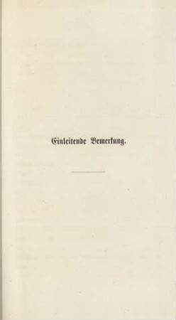 Einleitende Bemerkung