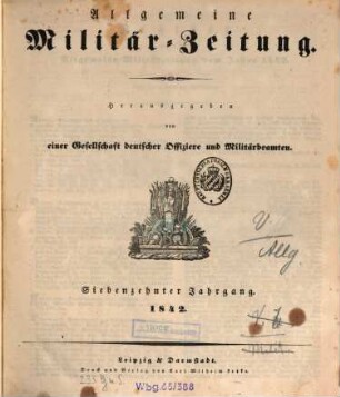 Allgemeine Militär-Zeitung. 17. 1842