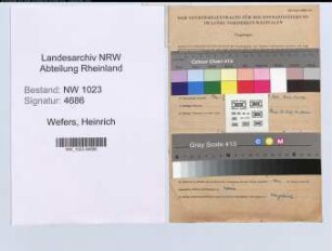 Entnazifizierung Heinrich Wefers , geb. 22.09.1896 (Landwirt)